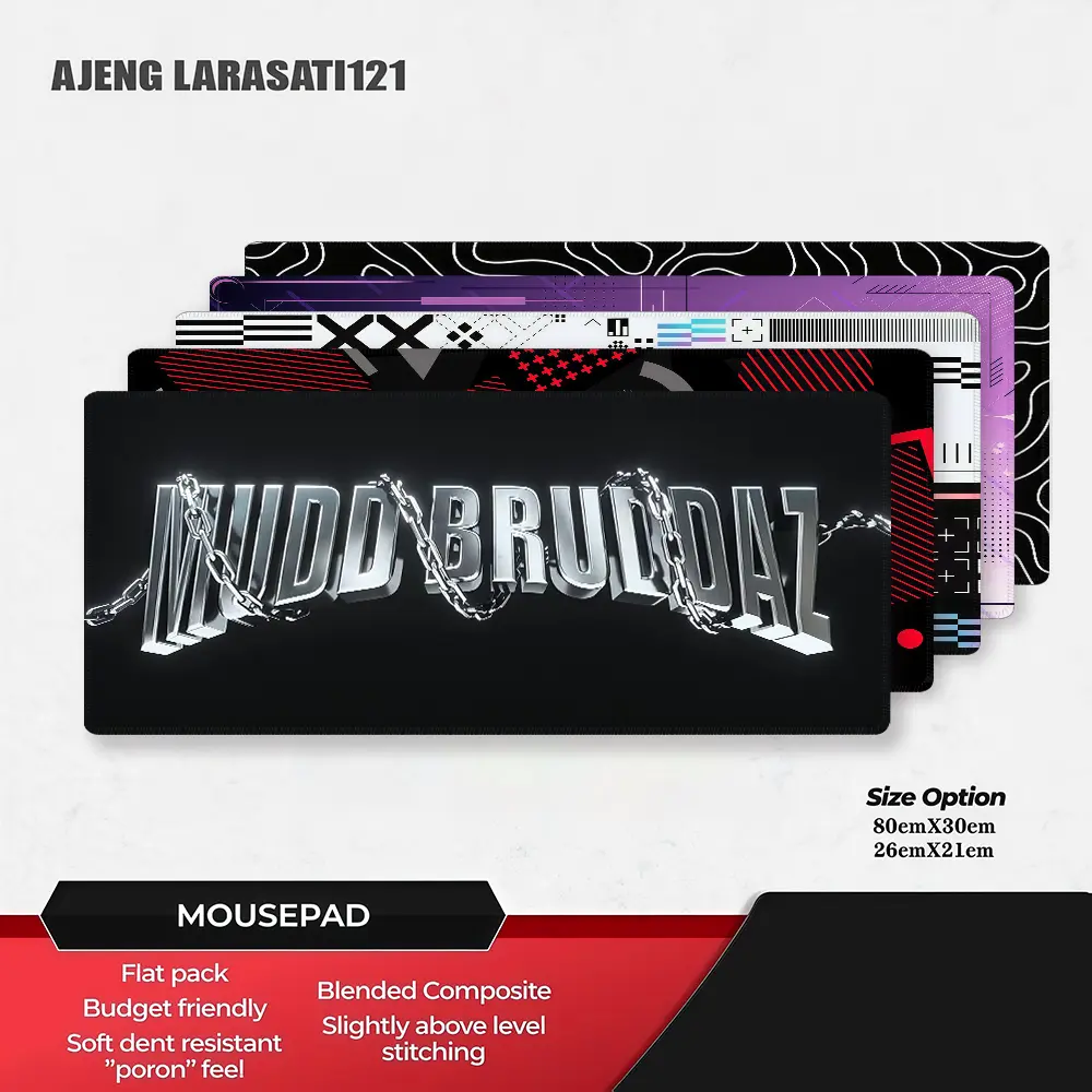 Pad Mouse Aesthetic Besar Gaming Lebar Karet Tahan Lama Tepi Jahit Minimali Deskmate Buat Laptop Komputer Karakter Anime Unik