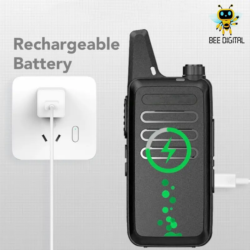BEEDIGITAL COD HT T20 Walkie Talkie Handy UHF 2Pcs Unit Walky Talky Waterproof Portable With Charger 4