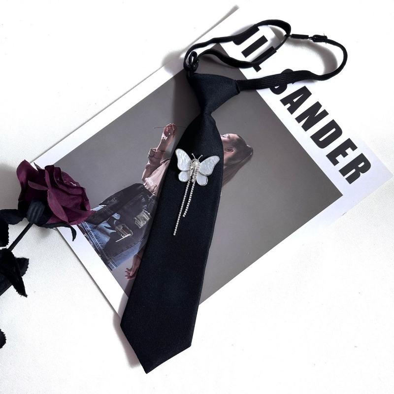Broken Cocoon Butterfly Tie Female Butterfly Tassel Brooch Luxurious Style All-Matching Shirt Dress Neck Band Accessories New 2