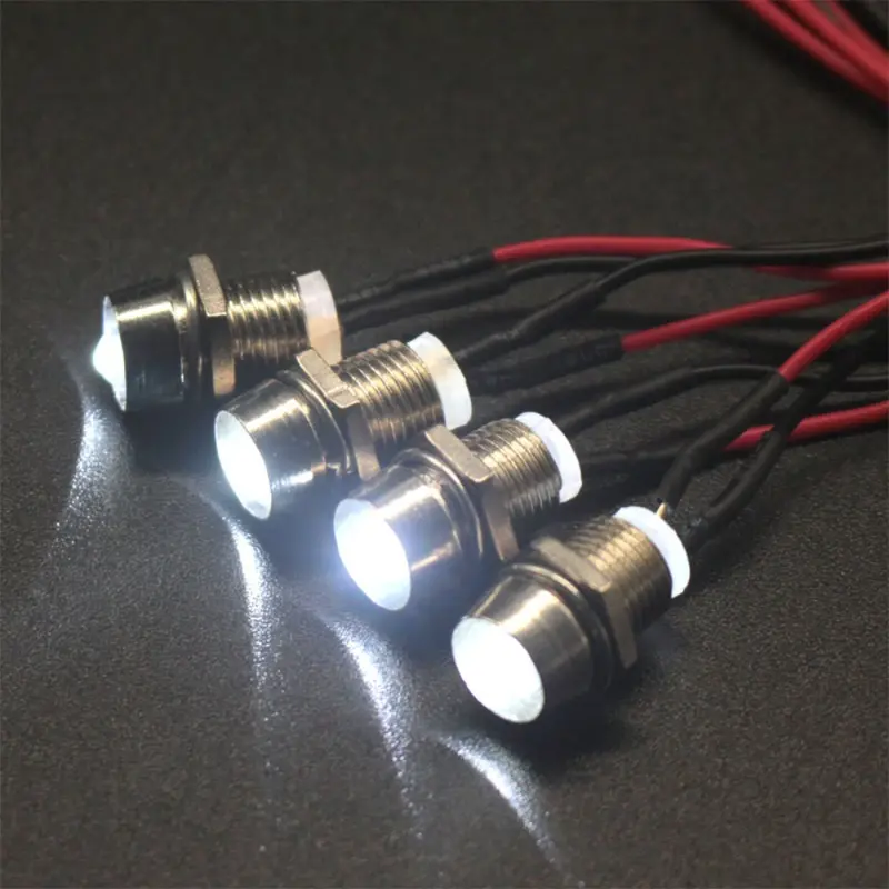 Bộ đèn LED RC, Mới, dành cho bánh xích 1 / 8 1 / 10 1 / 12, Đèn pha dễ lắp đặt, Thích hợp cho ô tô trôi dạt, đèn pha xe tải RC, cho HSP, HPI, MN99, MN90, Wltoys 4