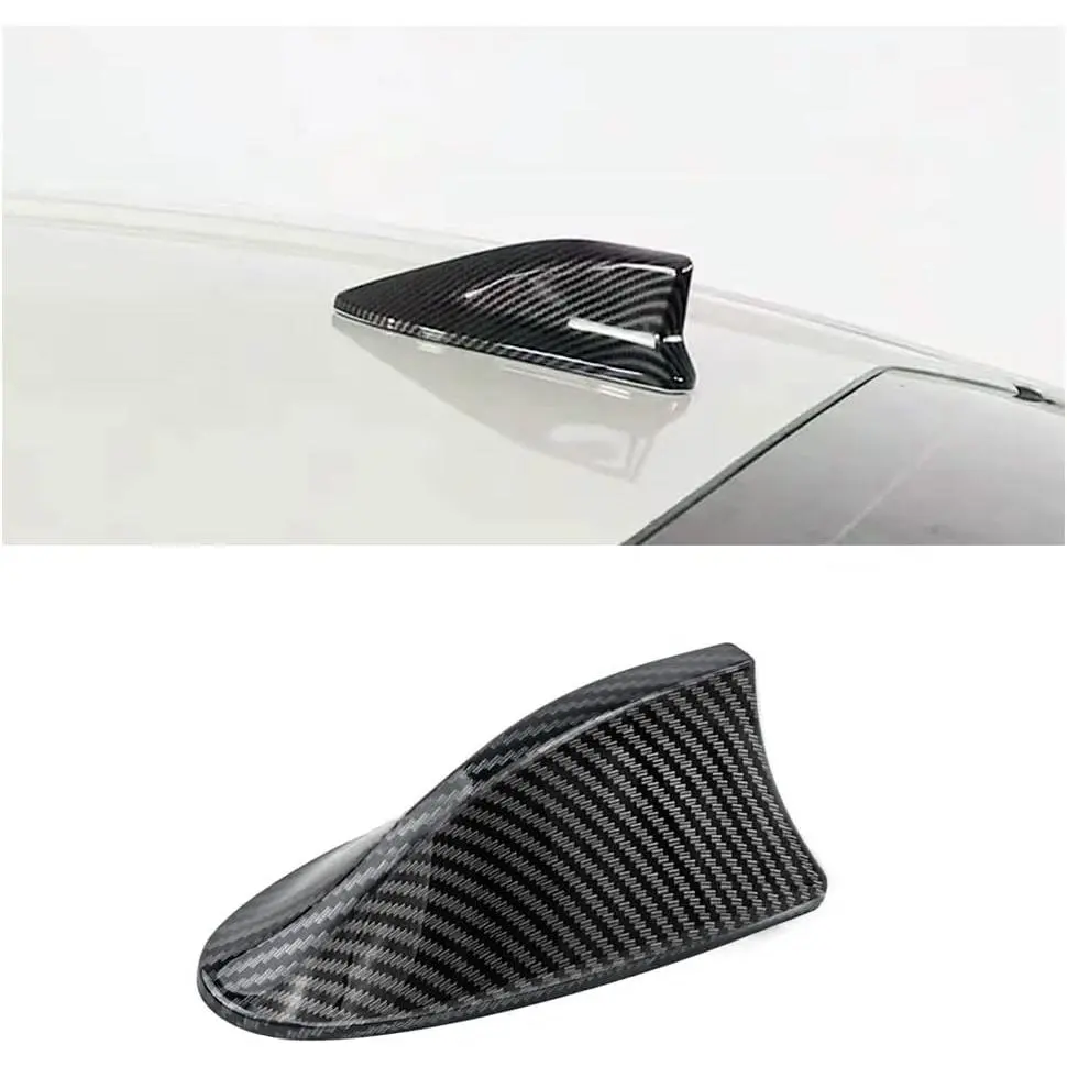 Shark Fin Antenna Cover for Car,Universal Car Shark Fin Antenna Cover with Adhesive Tape,Automotive Top Roof Aerials Cover (Carbon)