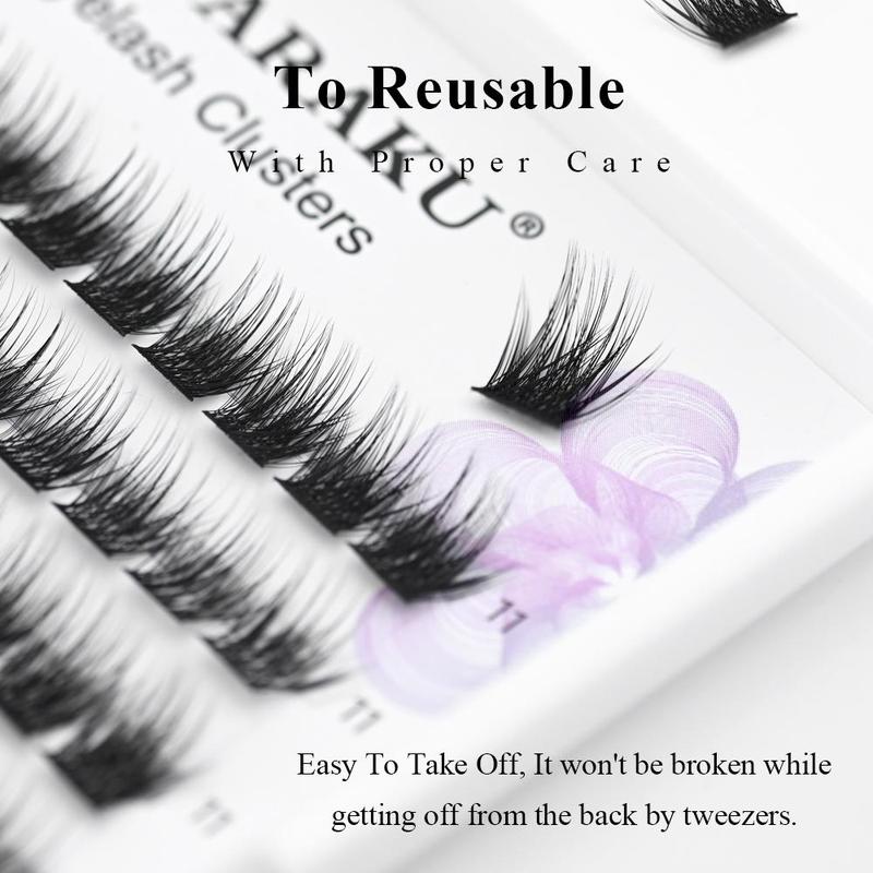 1 Box Mixed Length Cluster False Eyelashes, Natural Look Eyelash Extensions, Self Grafting False Eyelashes, Eye Makeup Supplies For Women & Girls 5