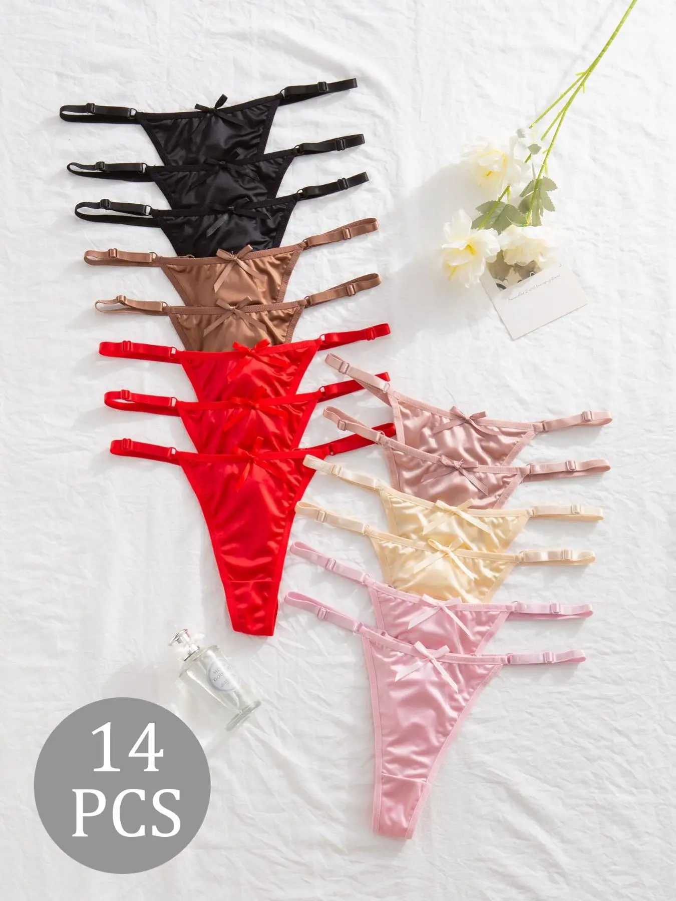 Women's Solid Color Thong, Soft Comfy Breathable Panty for Daily Wear, Women's Underwear for All Seasons