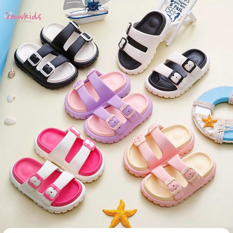 Dép lê hai quai ngang dáng bánh mỳ nhiều màu sắc phong cách thời trang năng động cho bé V388