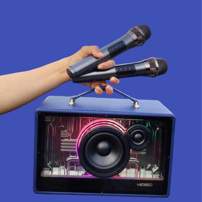 LOA KARAOKE A66+801-2 MÍC Loa kệ sách USB Củ Loa Nghe Nhạc