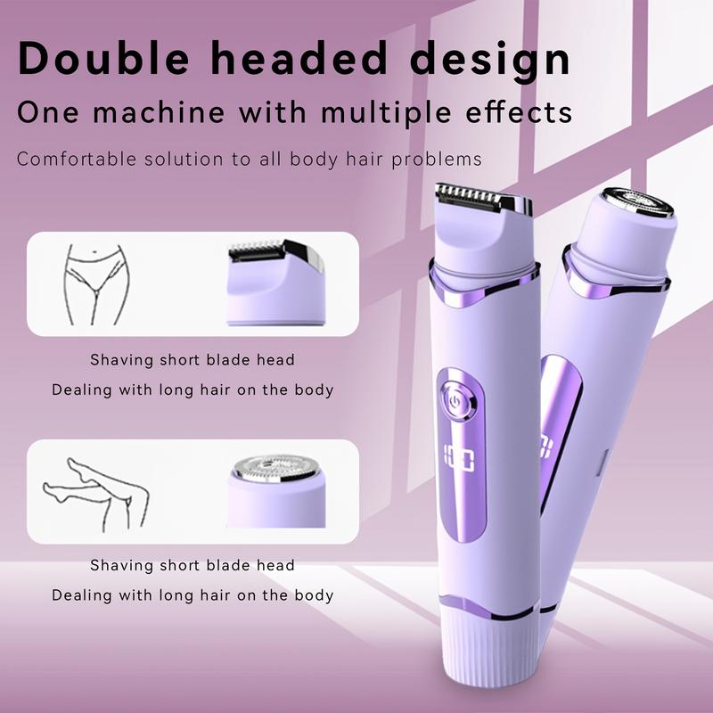 2 and 1 Double-Headed Women's Electric Hair Catcher, Women's USB Charging Eyebrow Face Shaver, Suitable for Face, Underarm, Bikini Line, Leg and Whole Body, Ideal Gift for Halloween Or Christmas! Comfort 1