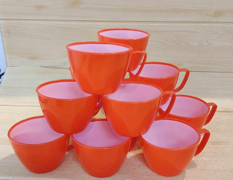 4 pcs.PLASTIC RICE CUP DRINKING MUGS TWO TONE random color - TikTok ...