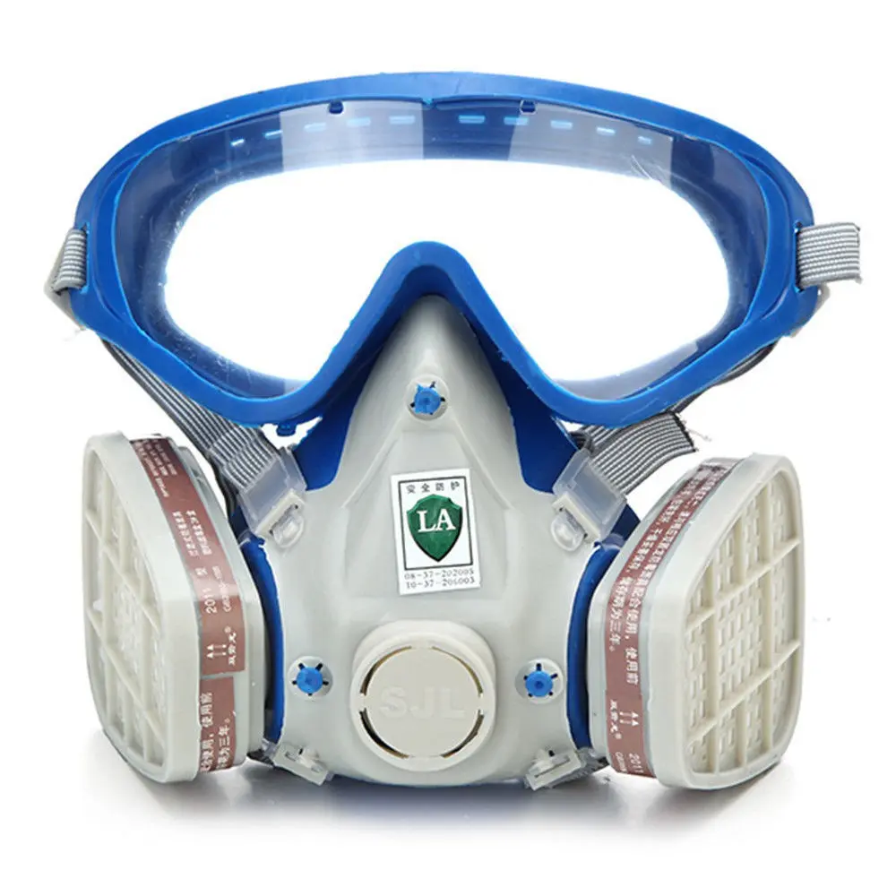 Topeng Respirator Muka Penuh, dengan Penapis Berganda, untuk Pernafasan ...