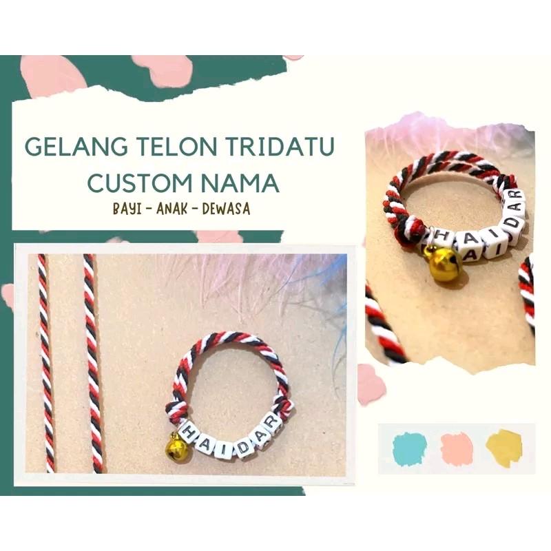 Gelang Tridatu - Gelang Telon Telon Bayi Custom Nama Bayi Bahan Polyester kalung 0