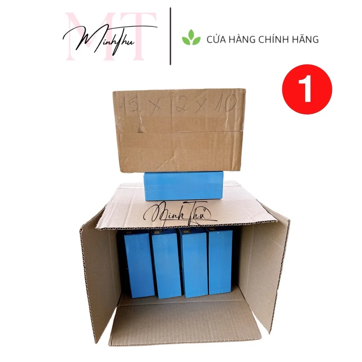 (MÃ 1) SIZE 1 - 10 HỘP GIẤY MÀU XANH / HỘP GIẤY ĐỰNG BAO BÌ MÀU XANH