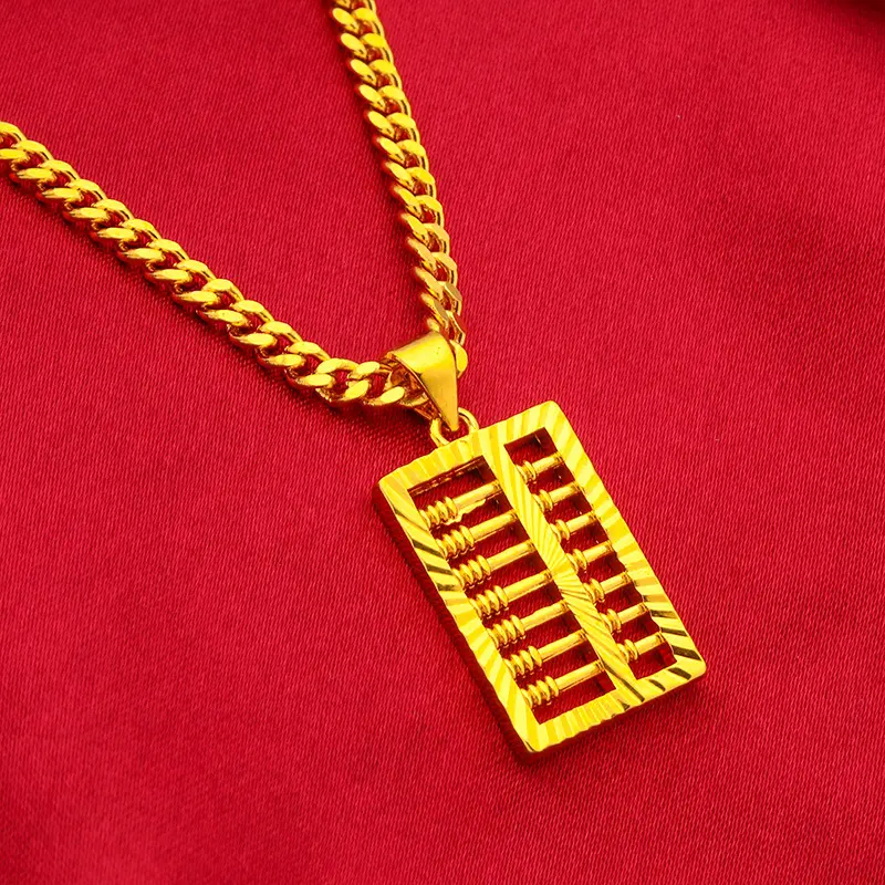 Personalized Abacus Pendant Chain Necklace for Women