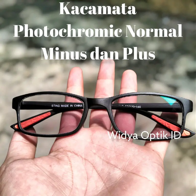 Kacamata Lensa Photochromic {Custom} Normal Minus dan Plus | Kacamata Photochromic Terlaris Laki-laki Perempuan Frame Photocromic Plastik Wanita 0