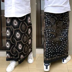 Sarung Batik Gus Iqdam Terbaru Printing Goyor Tebal Pria Muslim Motif Series Warna Hitam Coklat - Kain Lembut Nyaman Motif Seragam Batik Pekalongan Dewasa