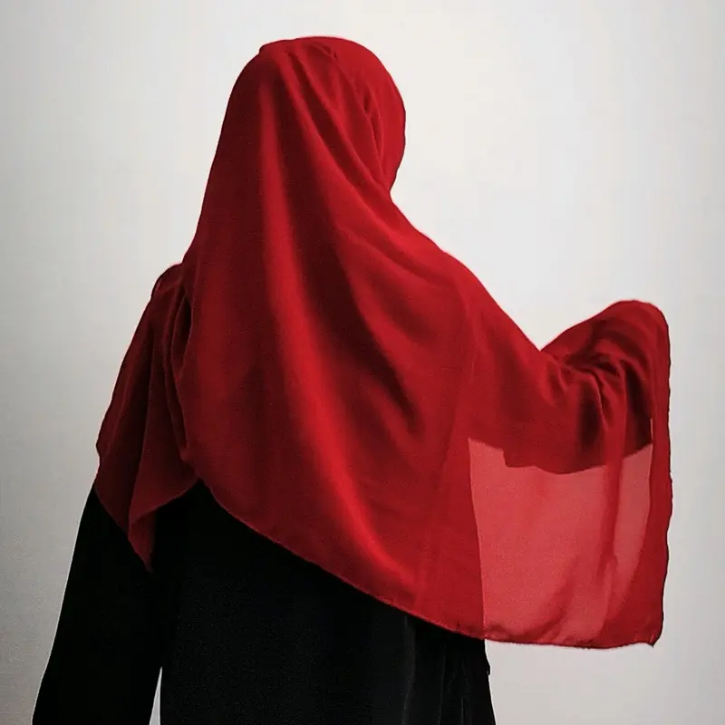Pashmina basic / Hijab basic berbahan sifon arab / Chiffon arab Ukuran 200x75cm ( TIDAK SEPERTI BAHAN BABY DOLL, CERUTY, ATAU HEAVY CHIFFON DAN TERAWANG) 8