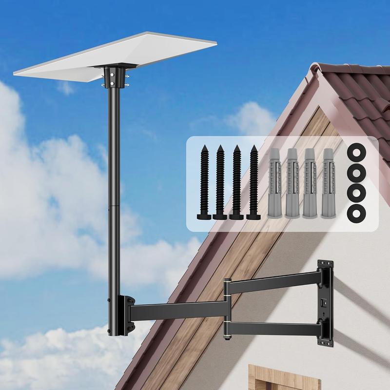 Starlink Gen 3 Wall Mount - 29.7 Inch Long Arm Mount With Pipe Adapter For Satellite Dish