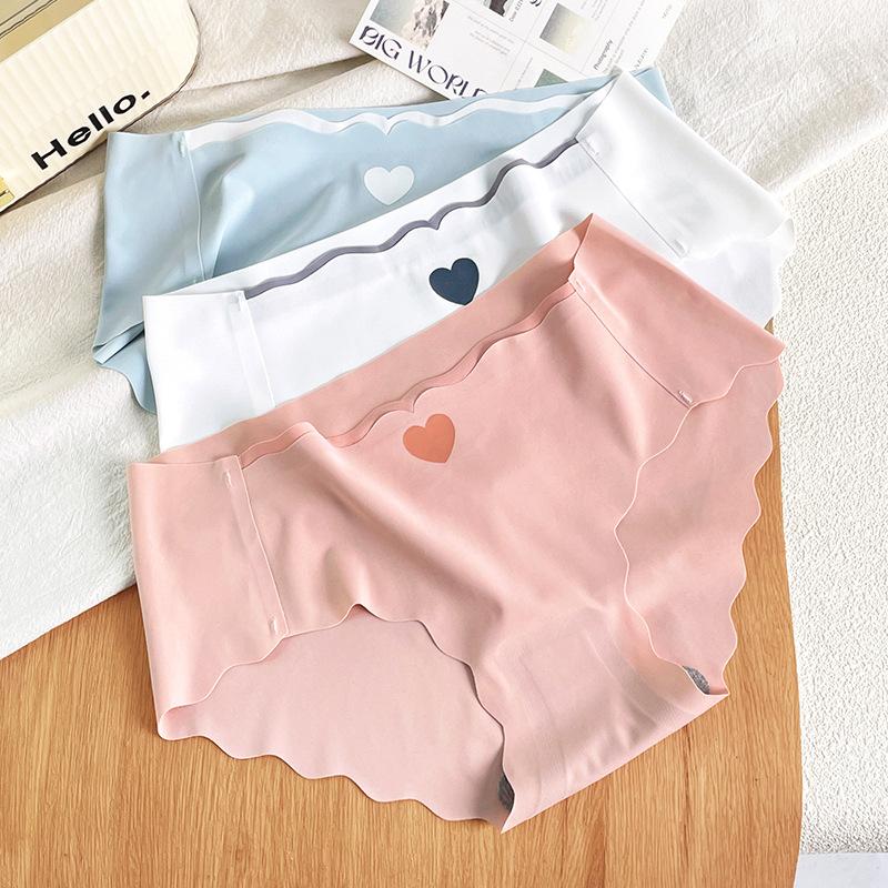 Set 6 quần lót nữ cotton trơn hình trái tim BRALUNE Mã 134 Women 3