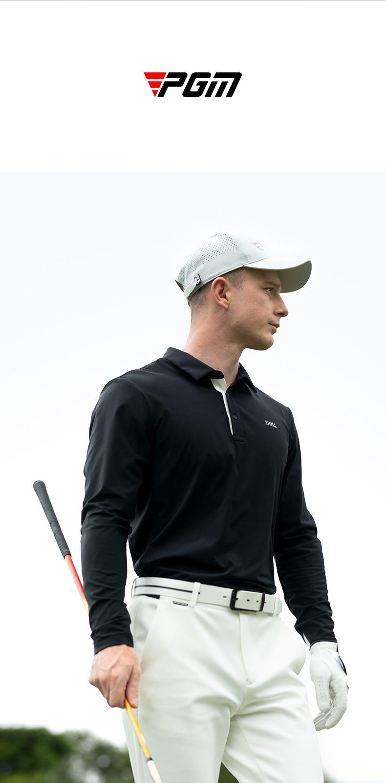Product Introduction of [PGM] Golf Clothing Men's Long-Sleeved T-shirt Autumn and Winter Sports Menswear Clothing Polo Shirt Polo Collar Top Yf629 9