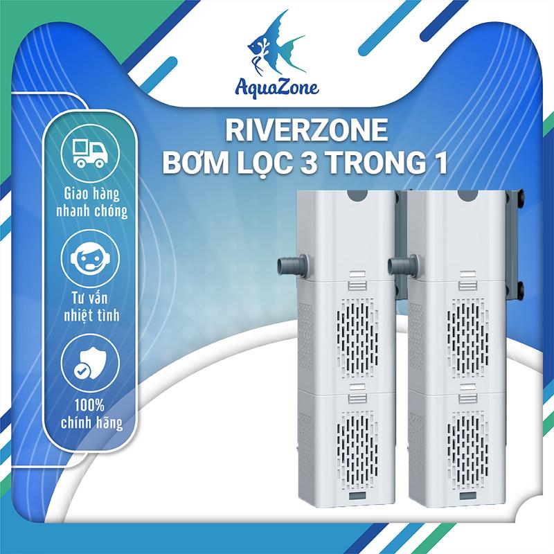 Máy Lọc Kết Hợp Tạo Sóng, Cung Cấp Oxy 3 Trong 1 Cho Bể Cá Thủy Sinh Riverzone 10w ~ 30w Hoạt Động Yên Tĩnh, Tiết Kiệm Điện