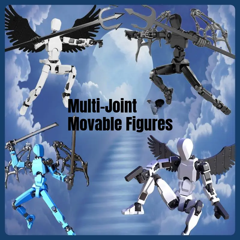DIY Multi-Jointed Movable Robot 13 Lucky Action Figures Toys New Upgraded 3d Printed Action Figure  Dummy 13 Multi-Jointed Movable Robot Remote Control