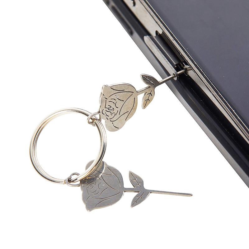 Que chọc sim Bộ 2 kim lấy sim thép không gỉ hình hoa hồng tháo sim nhanh chóng…
