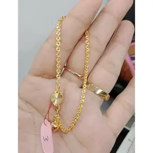Gelang Tangan Titanium 24k Asli Kadar 24 Karat Berat 17gram bunyi