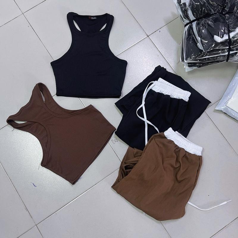 Product Introduction of Set Áo Ba Lỗ Cổ Lọ Ôm Body Kèm Quần Dài Suông Ống Rộng Tiểu Thư Sang Chảnh - Set Bộ Đi Tiệc - Set Bộ Tôn Dáng 21
