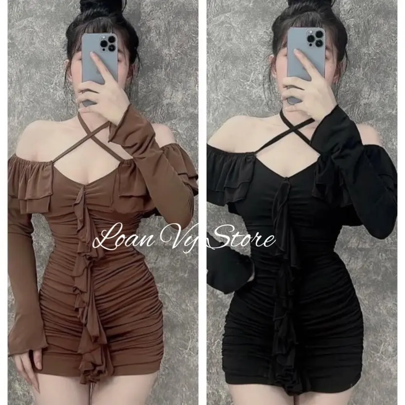 M11 - ĐẦM BODY TAY DÀI CỘT DÂY PHỐI BÈO