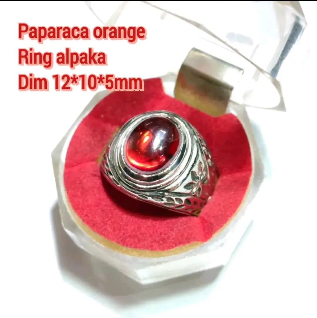 CINCIN PRIA BATU PAPACARA ORANGE RING ALPAKA