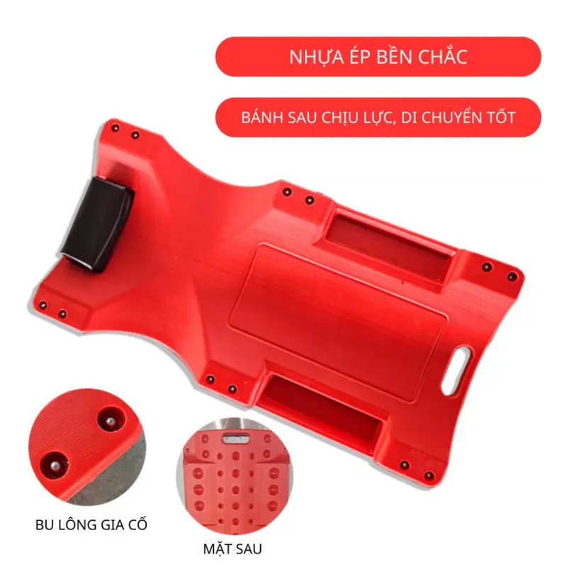 Xe Trượt Chui Gầm Sửa Chữa Ô Tô, Nhựa Cứng Chịu Tải Tối Đa 200kg 0