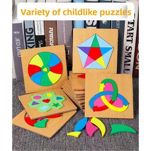 Children's Educational Early Learning Creative Toys Intelligence Geometric Shapes Tangram Puzzle Teaching Toys