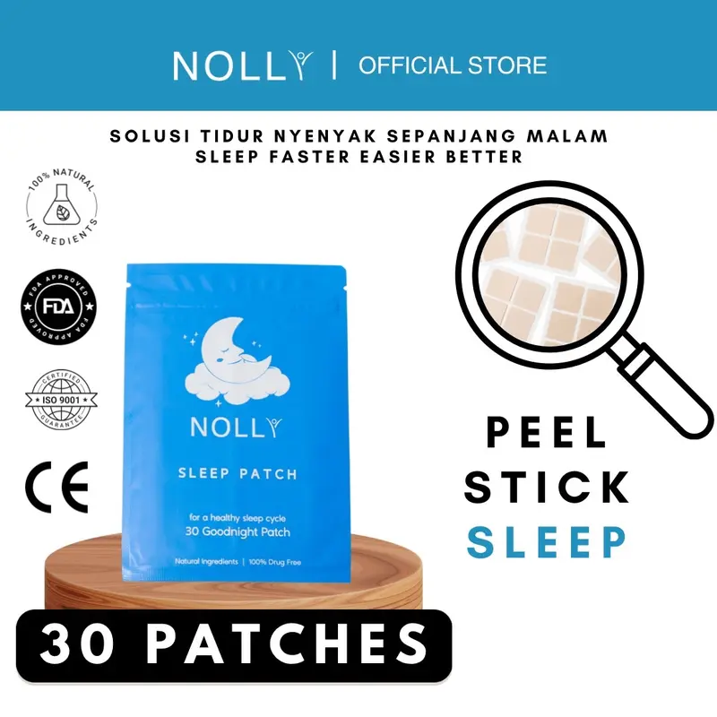NOLLY Sleep Patch - bantu tidur - herbal alami - insomnia - koyo melatonin sleeping patch - 30 PATCHES 0