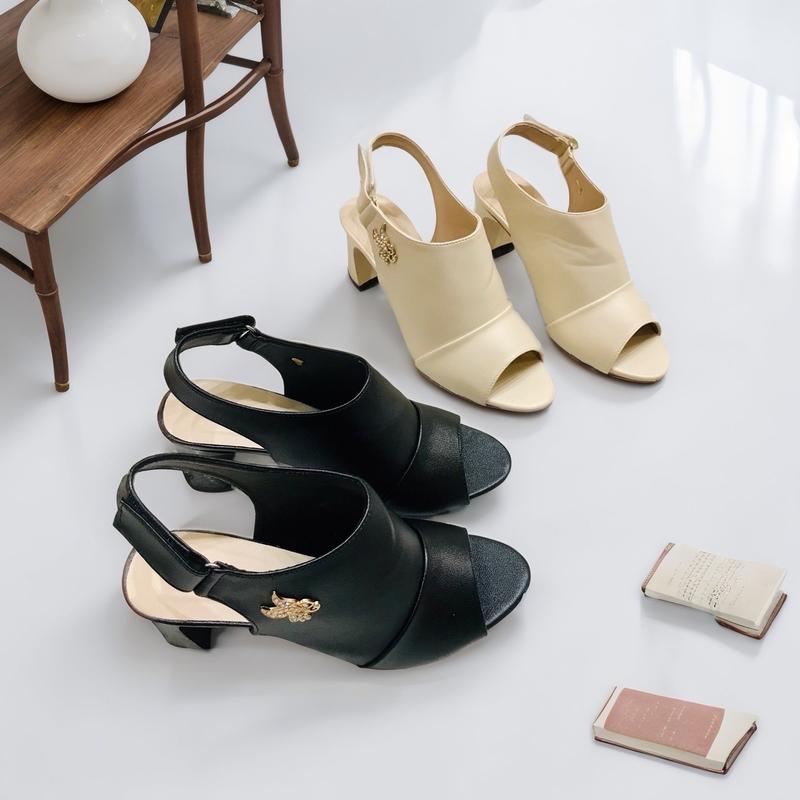 (Chân Dày Lên 1 sz ) Giày Hậu Giả Bốt Cao Cổ , Hở Mũi Cao 5p 7p 9p Đế Cao Nữ Cao Su DéP Sandal 1