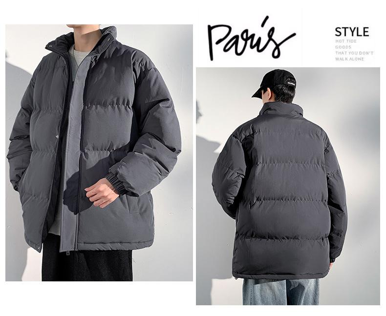 Product Introduction of 2025 Autumn and Winter New Couple's Cotton-Padded Coat Men's False Two Pieces Casual Jacket Loose Detachable Hooded plus Size Women's Bread Coat 18