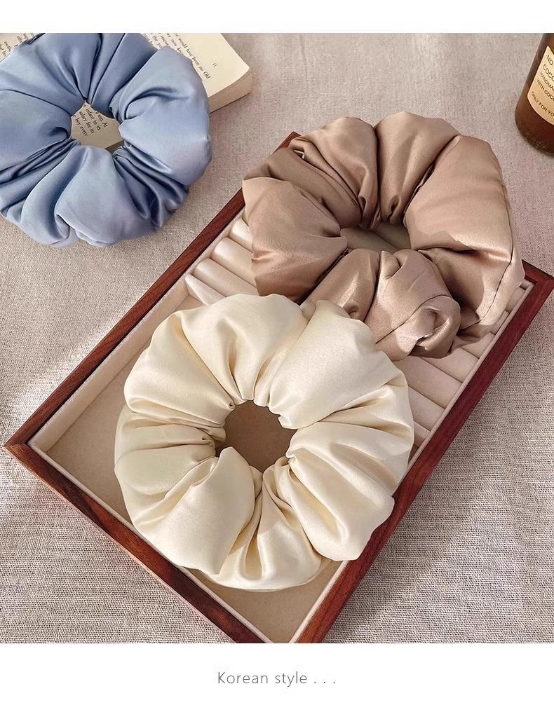 Product Introduction of Silk Soft Pillow Scrunchie for Women, Sleep Hair Accessory, Hair Tie, High-Grade Loose Hair Band, Hair Care Hair Rope 0