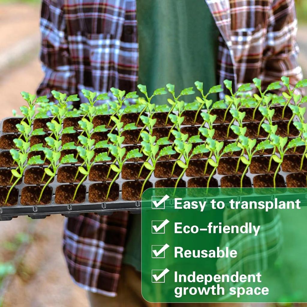Tray Semai 50 105 128 Lubang 10-40pcs Potray 0.8mm Seedling Tray Dulang Benih Berkualitas Tinggi