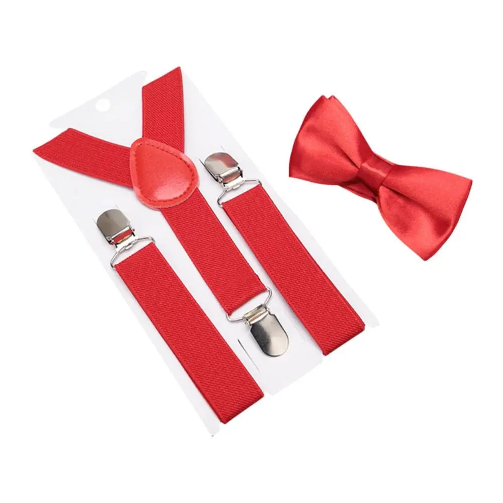 Kids Suspenders with Bow Tie Set Pants Suspenders for Trousers Dance Costume