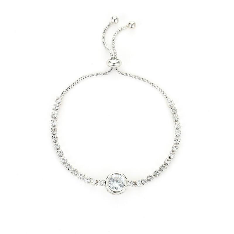 Product Introduction of New Product Fashion Love Zircon Small Fresh Imitation Big Brand Simple Dia-studded Ladies Bracelet 23