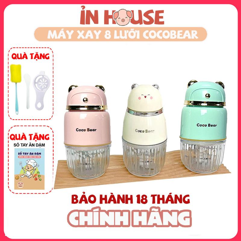 Máy xay CoCo Bear 8 lưỡi dao xay đồ ăn dặm cho bé, bảo hành 18m