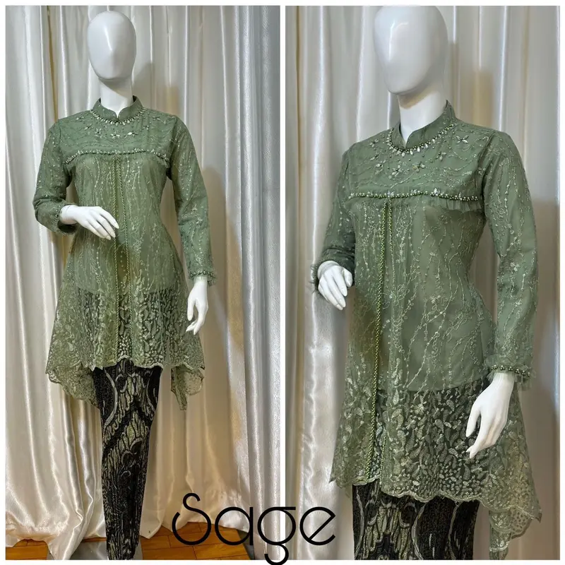 Kebaya Modern Baby Doll Payet Polos 0