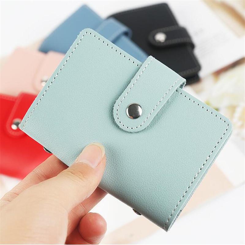 Product Introduction of 1/2pcs Pink Anti-theft ID Credit Card Holder Fashion Women's 26 Cards Slim PU Leather Pocket Case Purse Wallet for Women Men Female 11