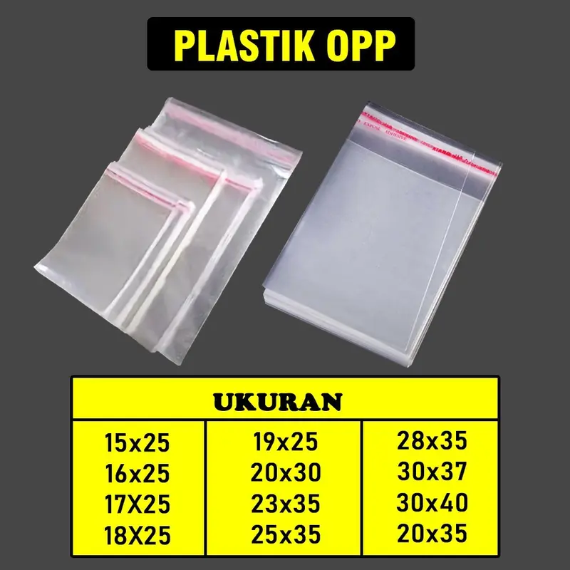 PLASTIK OPP BENING 0,4 MICRON ISI 100 LEMBAR 0