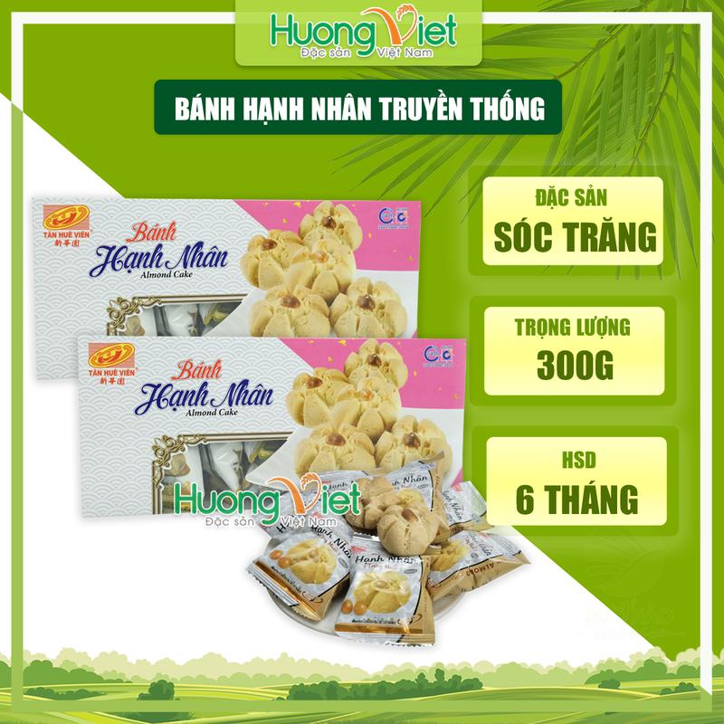 Bánh hạnh nhân truyền thống Tân Huê Viên, bánh bột đậu Sóc Trăng 300g