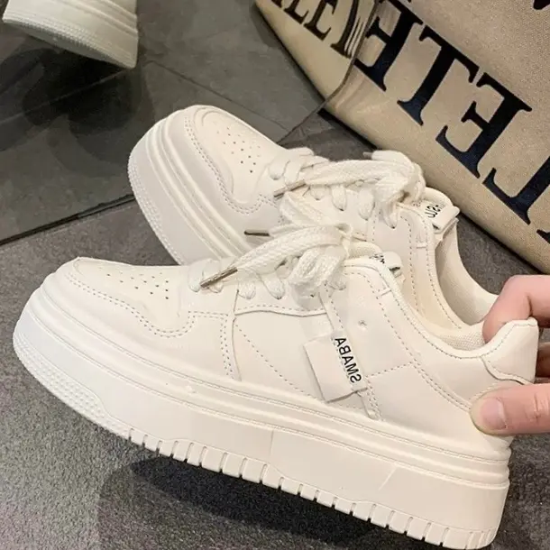 Giày Thể Thao Nữ Smaba (FULLBOX) - Đế 5cm: Phong Cách Học Sinh Độc Đáo - Shoes, Sneaker Caro dây giày đế thấp giày độn dép zhetao dep decao 3