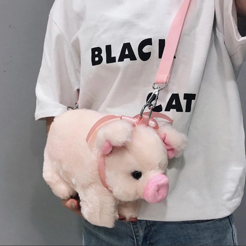 Túi Đeo Chéo Gấu Bông Hình Con Heo - Túi Đeo Vai Gấu Con Heo Dễ Thương Bag Nữ