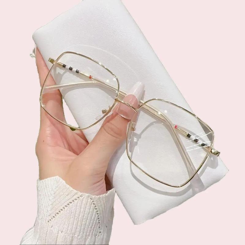 [MS59] Gọng kính giả cận nữ kim loại vuông Mắt kính giả cận nữ thời trang hạn chế tia uv