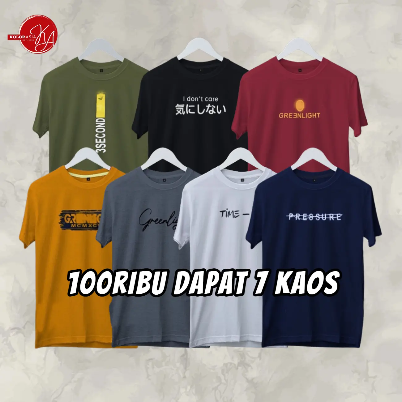 BAJU KAOS DISTRO 100 RIBU DAPAT 7 COWOK CEWEK