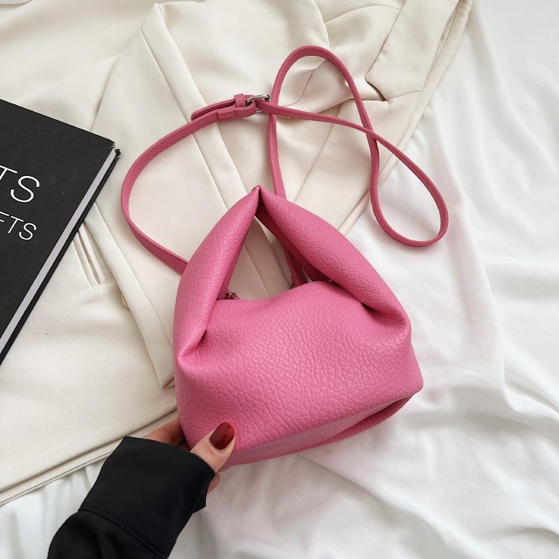 Vintage Solid Colour Pleated Cloud Bags For Women Small Handbags and Purses Female Stylish Shoulder Crossbody Bag 2024 Trend 1