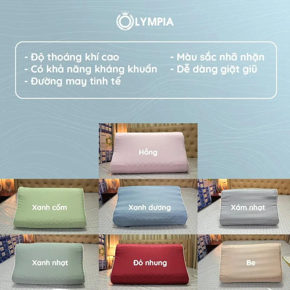 Vỏ gối contour olympia nhiều màu