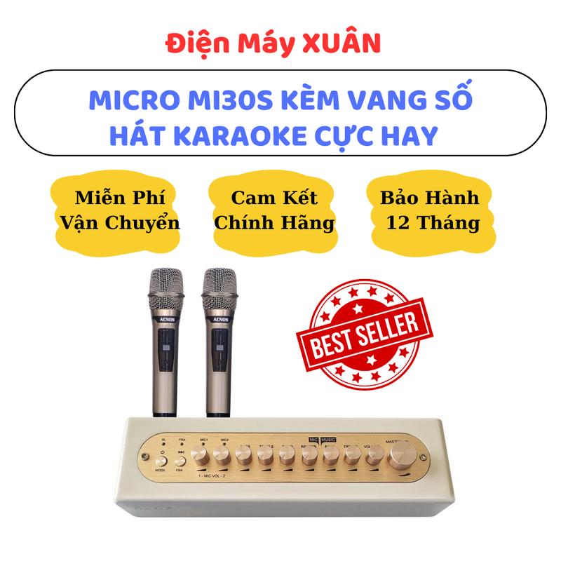  MICRO KARAOKE ACNOS MI30S V2 BẢN 2024 KÈM VANG SỐ HÀNG CHÍNH HÃNG BẢO HÀNH 12 THÁNG 