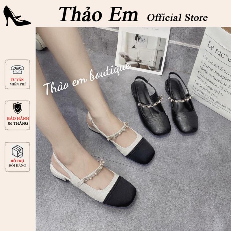 Sục giày nữ hở gót 2p phối xích ngọc ( mã cn2 ) full box Shoes DéP